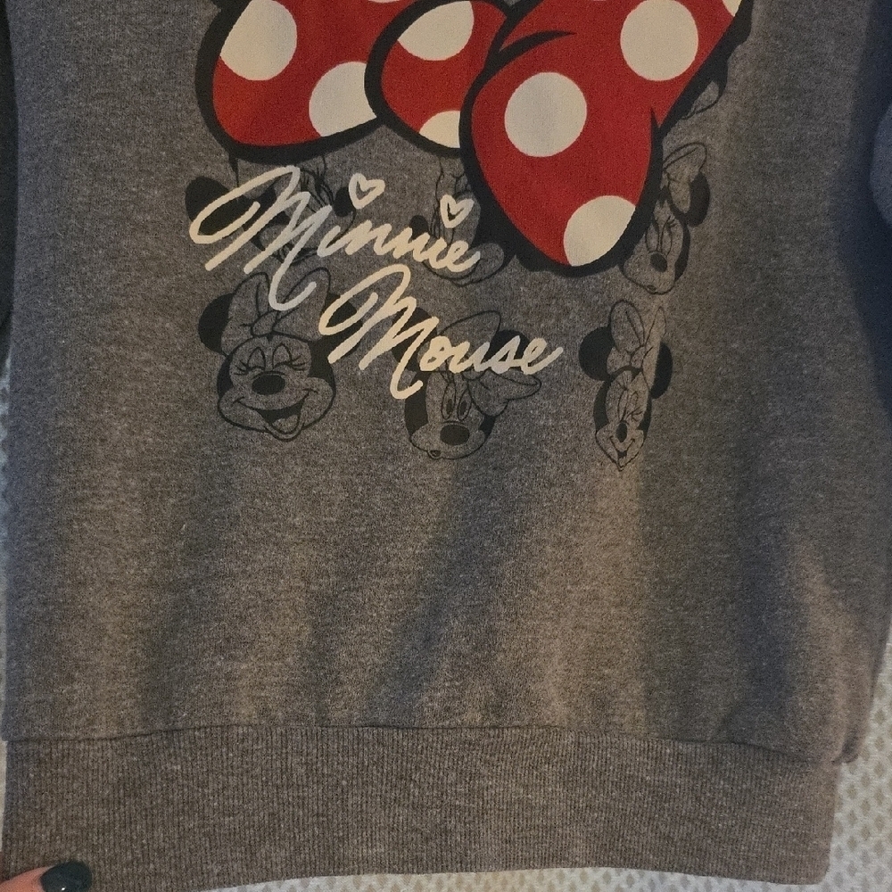 Disney Minnie Mouse Red and Gray Hoodie - Picture 4 of 5